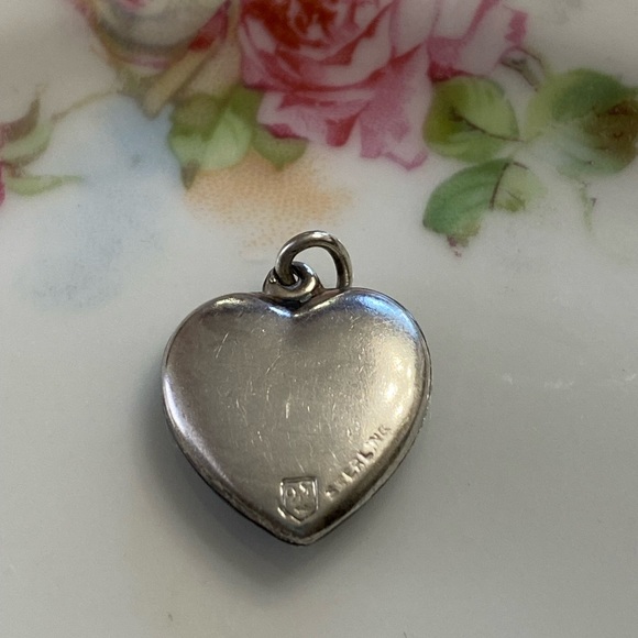 VTG Sterling Walter Lampl Double Heart Puffy Heart Charm - Picture 2 of 5